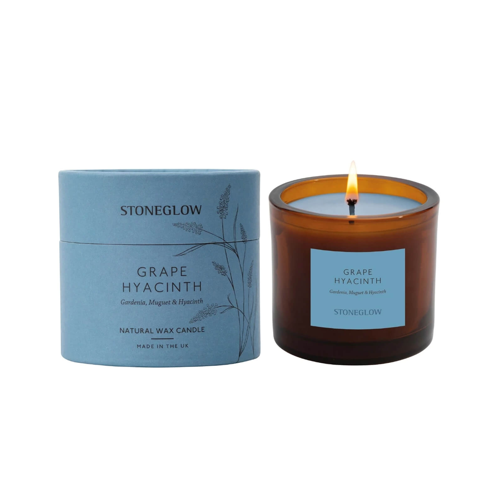 Stoneglow Grape Hyancith Natural Wax Candle