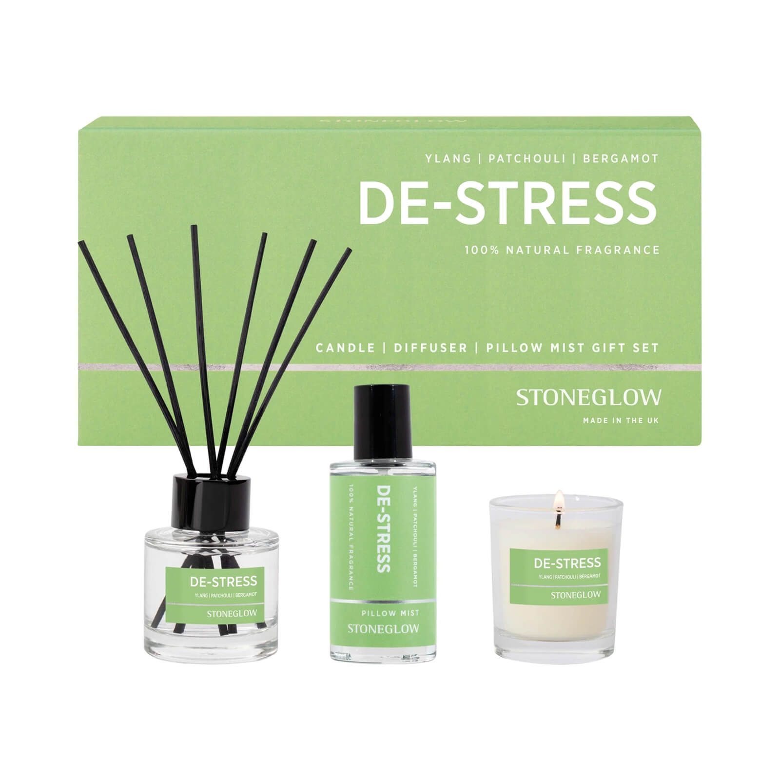 Stoneglow Wellbeing De-Stress Essential Oils Discovery Set